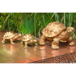 Marco Paul Bronze Tortoise Family Garden Ornament - Size: 29.5 x 18 x 31.5cm - Yellow - Wilko - thumbnail 3