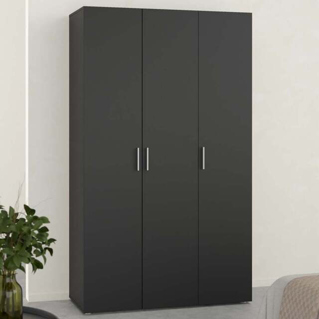 Florence 3 Door Black Wardrobe - Furniture to Go - Wilko - image 1
