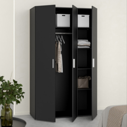 Florence 3 Door Black Wardrobe - Furniture to Go - Wilko - thumbnail 7