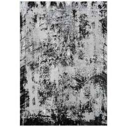 Desire Rugs Serenity Black Abstract Acrylic Rug 80 x 150cm - Wilko - thumbnail 1