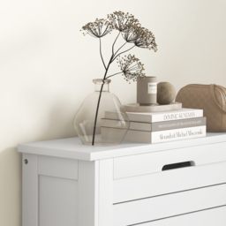 HOMCOM 3 Drawer White Narrow Flip Shoe Storage Cabinet - Size: 108.5 cm x 18.0 cm x 53.0 cmcm - Wilko - thumbnail 6