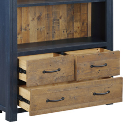 Baumhaus Splash of Blue 3 Drawer 4 Shelf Open Bookcase - Wilko - thumbnail 5
