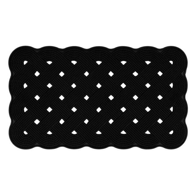 JVL Trellis Rubber Scraper Doormat 40 x 70cm - JVL Homewares - Wilko - image 1