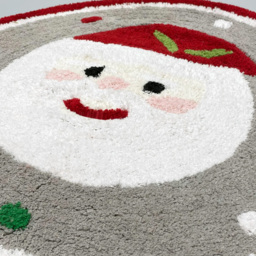 Allure Bath Fashions Christmas Santa Tufted Round Bath Mat - Size: 70 x 70cm - Red - Wilko - thumbnail 5