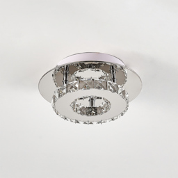 Living and Home Square Crystal LED Ceiling Light - Size: 8 x 20 x 20cm - Clear - Wilko - thumbnail 5