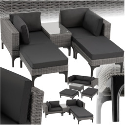 tectake Bellaria Grey 4 Seater Garden Furniture Set - Wilko - thumbnail 3