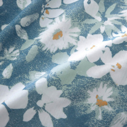 Serene Hazy Bloom Double Blue and White Duvet Set - Green - Wilko - thumbnail 3