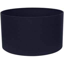ValueLights Reni Navy Fabric Large Drum Shade - Size: 45 x 25 x 45cm - Blue - Wilko
