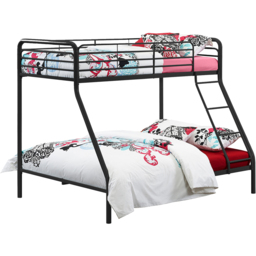 Dorel Single with Double Black Metal Bunk Bed - Size: Single + Double - Wilko - thumbnail 5