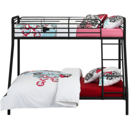 Dorel Single with Double Black Metal Bunk Bed - Size: Single + Double - Wilko - thumbnail 4