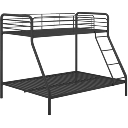 Dorel Single with Double Black Metal Bunk Bed - Size: Single + Double - Wilko - thumbnail 3