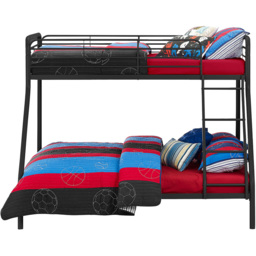 Dorel Single with Double Black Metal Bunk Bed - Size: Single + Double - Wilko - thumbnail 6