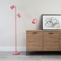 ValueLights Bibi Pastel Pink 2 Way Adjustable LED Floor Lamp - Size: 152 x 36 x 22cm - Wilko - thumbnail 6