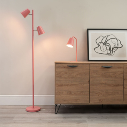 ValueLights Bibi Pastel Pink 2 Way Adjustable LED Floor Lamp - Size: 152 x 36 x 22cm - Wilko - thumbnail 3