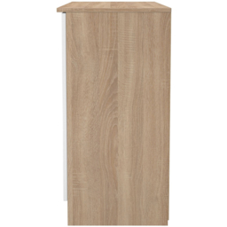 Crowndale Contrast 3 Door White Matt and Bardolino Oak Sideboard Ready Assembled - Size: 79 x 110 x 39cm - White Matt & Bardolino Oak - Wilko - thumbnail 3