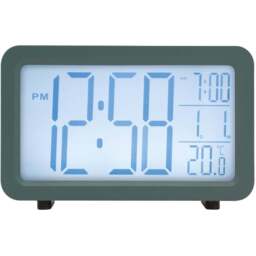 Acctim Harley Blue LCD Alarm Clock 7cm - Size: 5 x 11 x 7cm - Wilko - thumbnail 1