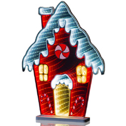 The Christmas Workshop 266 Multicolour LED Xmas House Double Sided Infinity Light 1.3ft - Size: 40.5 x 29 x 1.5cm - Wilko - thumbnail 3