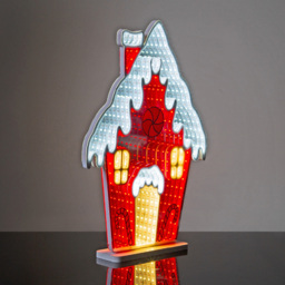 The Christmas Workshop 266 Multicolour LED Xmas House Double Sided Infinity Light 1.3ft - Size: 40.5 x 29 x 1.5cm - Wilko - thumbnail 5