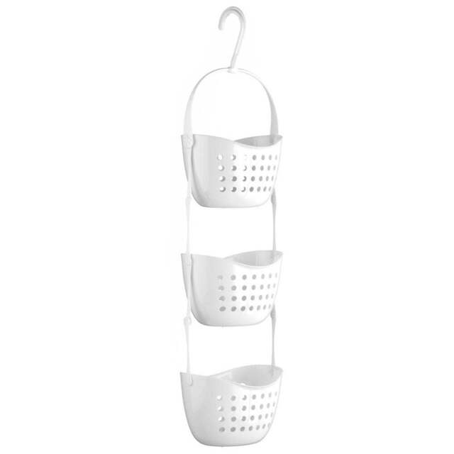 Premier Housewares 3-Tier White Shower Caddy - Size: 22 x 16 x 81cm - Wilko - image 1