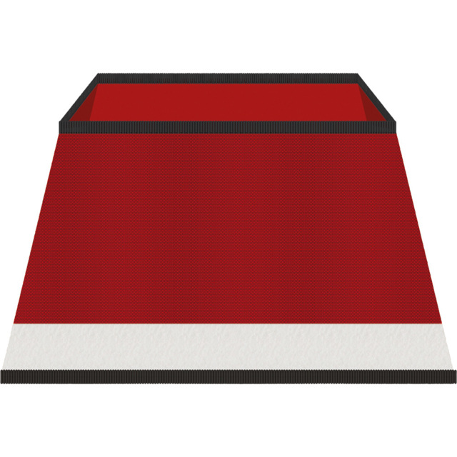 St Helens Red Christmas Tree Skirt with White Trim - Size: 480 x 250 x 480cm - Wilko - image 1