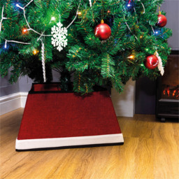 St Helens Red Christmas Tree Skirt with White Trim - Size: 480 x 250 x 480cm - Wilko - thumbnail 4