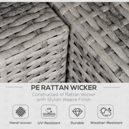 Outsunny Single Seater Grey Rattan Corner Sofa Chair - Size: 1Seater - Wilko - thumbnail 5