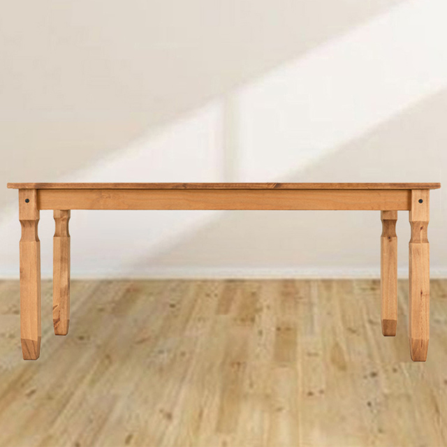 Seconique Corona 4 Seater Distressed Waxed Pine Dining Table - Size: 6 Seater - Brown - Wilko - image 1