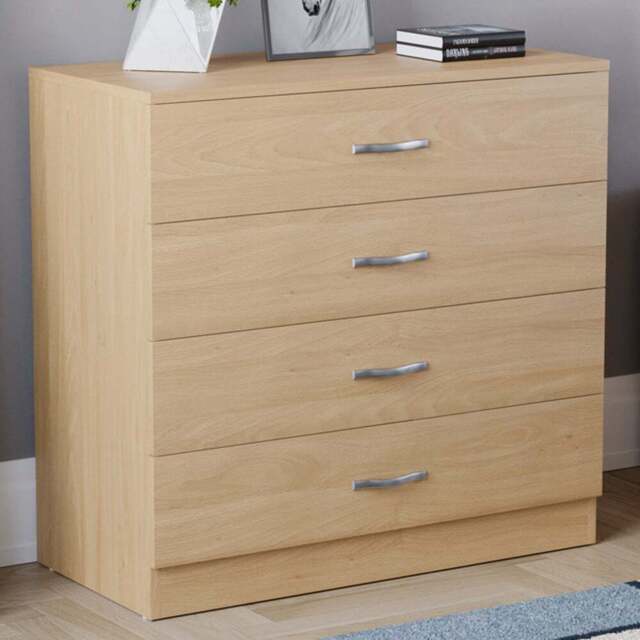Vida Designs Riano 4 Drawer Pine Chest of Drawers - Brown - Wilko - image 1