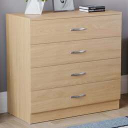 Vida Designs Riano 4 Drawer Pine Chest of Drawers - Brown - Wilko - thumbnail 1