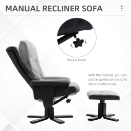 Portland Grey Swivel Armchair with Footstool - Size: Single - Wilko - thumbnail 7
