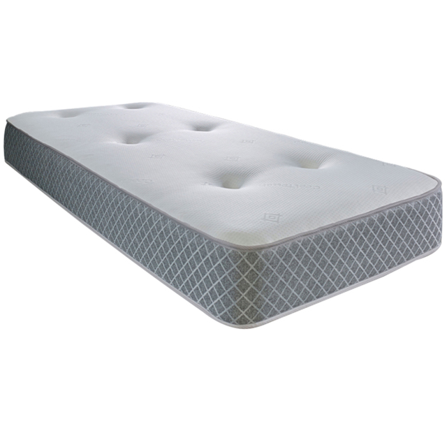 Starlight Beds Small Single Tufted Hybrid Memory Foam and Spring Mattress - Grey - Wilko - image 1