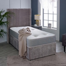 Starlight Beds Small Single Tufted Hybrid Memory Foam and Spring Mattress - Grey - Wilko - thumbnail 3