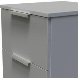 Crowndale Plymouth 3 Drawer Uniform Grey and Dusk Grey Bedside Cabinet Ready Assembled - Wilko - thumbnail 6