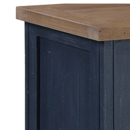 Baumhaus Splash of Blue 5 Drawer Single Shelf Wooden Blue Console Table - Wilko - thumbnail 6