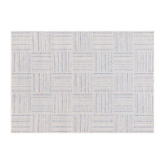 Virginia Stripe Indoor Outdoor Rug - Neutral/160cm - Wilko - image 1