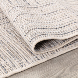 Virginia Stripe Indoor Outdoor Rug - Neutral/160cm - Wilko - thumbnail 4