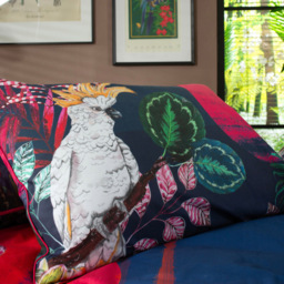 Kirsty Norris The Parrot and The Cockatoo Super King Size Duvet Set - Blue - Wilko - thumbnail 3