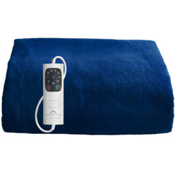 Dreamland Snuggle Up Navy Velvet Heated Throw 120 x 160cm - Size: 43 x 9 x 40cm - Navy Blue - Wilko - thumbnail 1