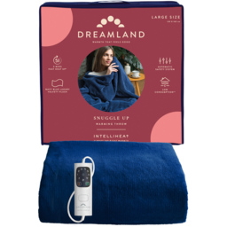 Dreamland Snuggle Up Navy Velvet Heated Throw 120 x 160cm - Size: 43 x 9 x 40cm - Navy Blue - Wilko - thumbnail 3