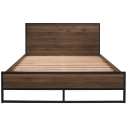 Houston Small Double Walnut Wood Effect Bed - Brown - Birlea - Wilko - thumbnail 5