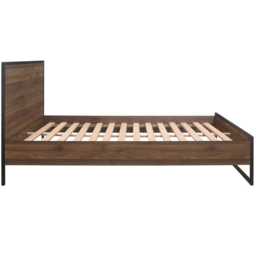 Houston Small Double Walnut Wood Effect Bed - Brown - Birlea - Wilko - thumbnail 6