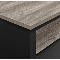 Dorel Carver Black Single Shelf Coffee Table - Size: 44 x 90 x 90cm - Wilko - thumbnail 5