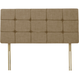 Bedmaster Double Cream Linen Pearl Squared Headboard - Wilko - thumbnail 3