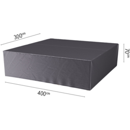 Platinum AeroCover Garden Lounge Set Cover 70 x 300 x 400cm - Size: 70 x 400 x 300cm - Grey - Wilko - thumbnail 6