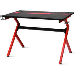 Costway Black and Red Gaming Computer Desk with Headphones Holder - Size: 126 x 74 x 14cm - Multi - Wilko - thumbnail 3