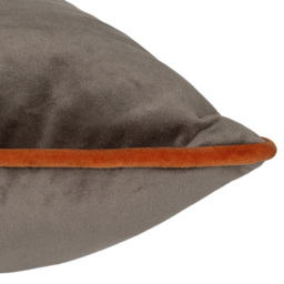 Paoletti Meridian Mocha Pumpkin Velvet Cushion - Size: 55 x 55 cm - Multi - Wilko - thumbnail 4