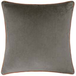 Paoletti Meridian Mocha Pumpkin Velvet Cushion - Size: 55 x 55 cm - Multi - Wilko - thumbnail 1