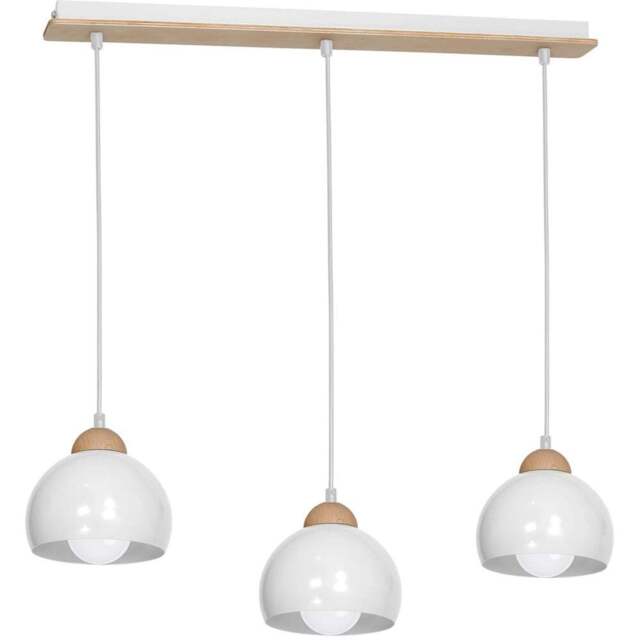 Milagro Dama White 3 Pendant Lamp 230V - Size: 15 x 64 x 90cm - Wilko - image 1