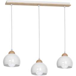 Milagro Dama White 3 Pendant Lamp 230V - Size: 15 x 64 x 90cm - Wilko - thumbnail 1