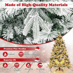 Costway Pre Lit Warm White LED Artificial Christmas Tree 6ft - Multi - Wilko - thumbnail 6